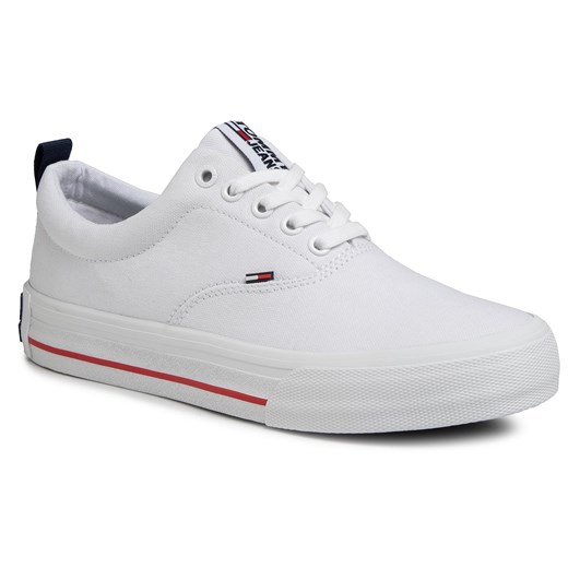 Tenisówki TOMMY JEANS - Classic Low Tommy Jeans Sneaker EM0EM00405 White YBS