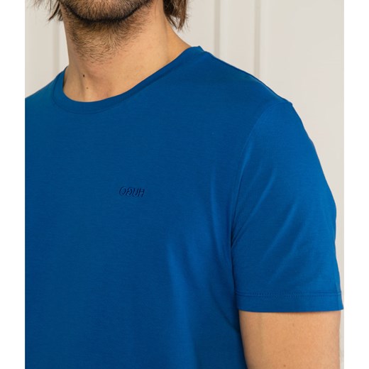 T-shirt męski niebieski Hugo Boss z krótkim rękawem 