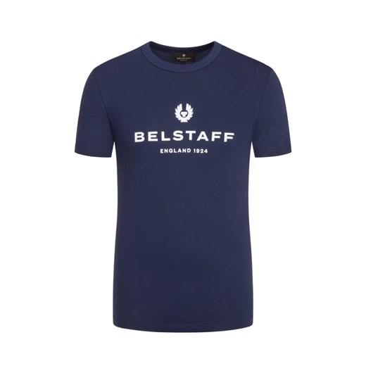 plussize:Belstaff, T-shirt, okrągły dekolt, z nadrukiem z przodu Ciemny Niebieski  Belstaff  Hirmer DUŻE ROZMIARY