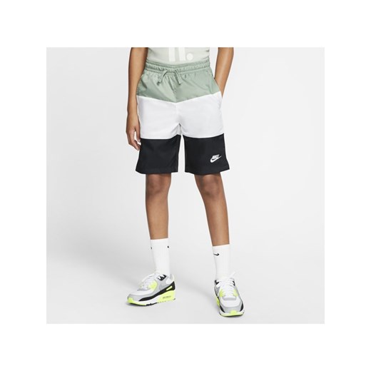 Spodenki z tkaniny dla dużych dzieci (chłopców) Nike Sportswear - Zieleń Nike S okazyjna cena Nike poland