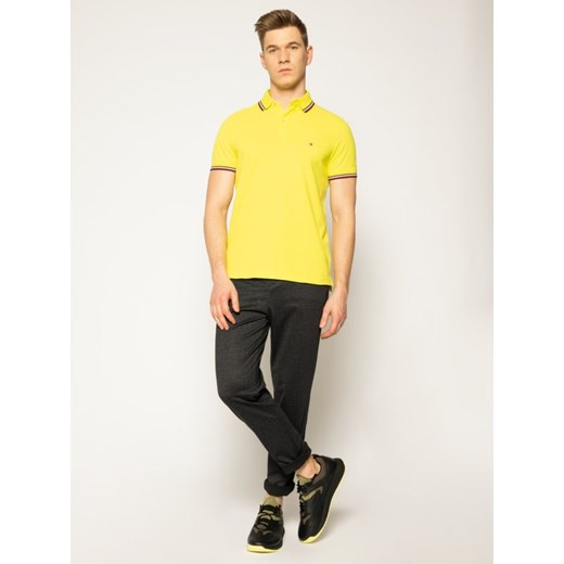 Tommy Hilfiger Polo Tipped MW0MW13080 Żółty Slim Fit