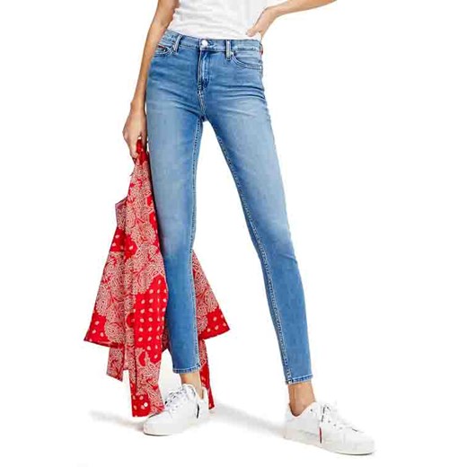 Tommy Jeans jeansy damskie bez wzorów casual 