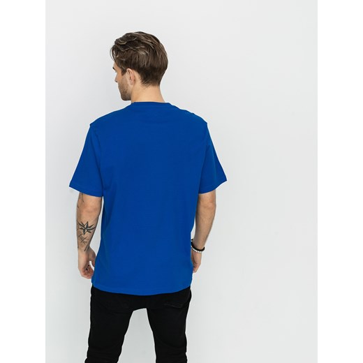 T-shirt męski Element z bawełny niebieski z krótkimi rękawami 