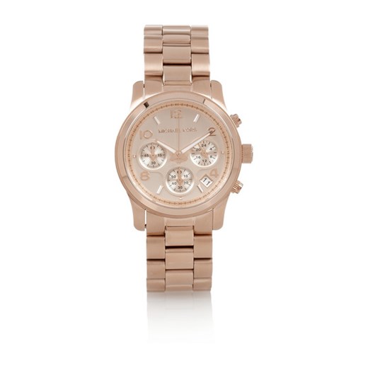 Rose gold-tone chronograph watch