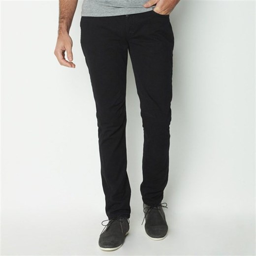 Spodnie o wąskim kroju (dopasowane). la-redoute-pl czarny bawełniane