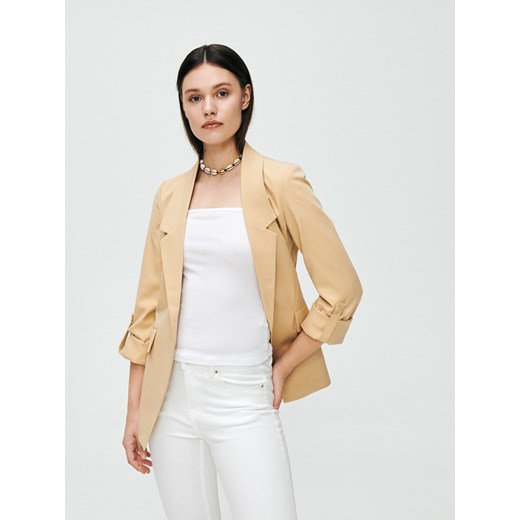Cropp - Marynarka z kieszeniami - Beżowy Cropp XL