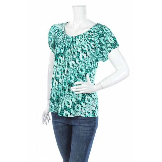 Bluzka damska Style & Co zielona z okrągłym dekoltem 