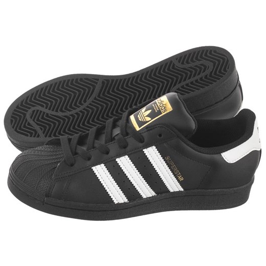 Buty sportowe damskie Adidas czarne skórzane 