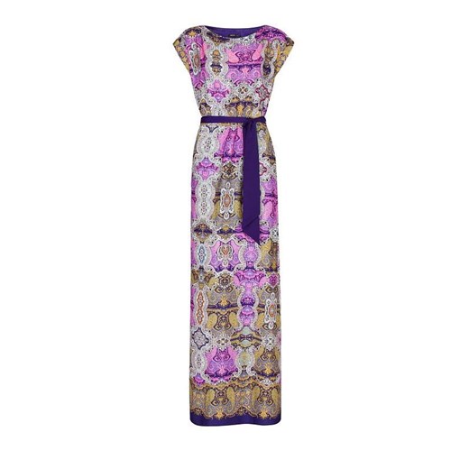 Sukienka ze wzorem paisley  mango fioletowy abstrakcyjne wzory