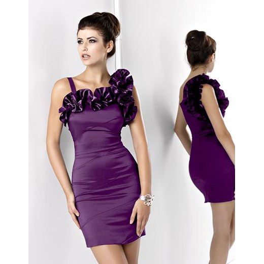 Asymetryczna sukienka Kartes, fioletowa  581 
