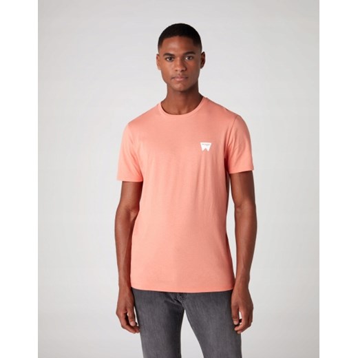 T-shirt męski Wrangler różowy z krótkim rękawem 