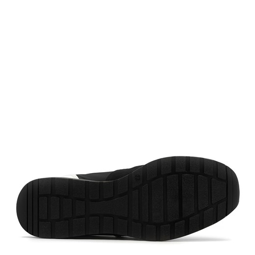 Sportowe czarne sneakersy typu chunky ze srebrną metalizowaną wstawką w podeszwie 278A Neścior  39 okazyjna cena NESCIOR 