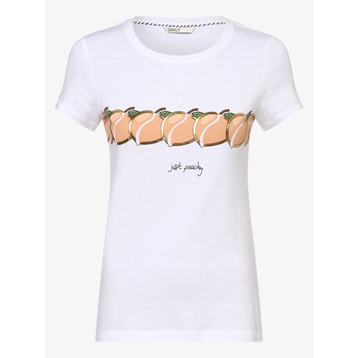 ONLY - T-shirt damski – Onllima, biały  ONLY M vangraaf
