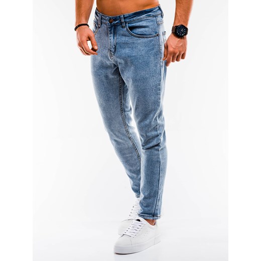 Spodnie męskie jeansowe P888 - jasnoniebieskie  Ombre L 