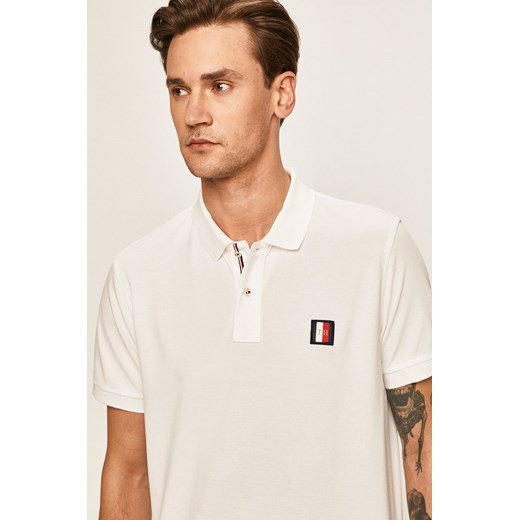 T-shirt męski Tommy Hilfiger z krótkimi rękawami biały casualowy 