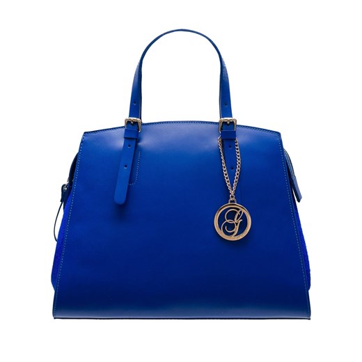 Damska skórzana torebka do ręki Glamorous by GLAM - niebieski