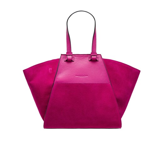 Shopper bag Glamorous By Glam mieszcząca a5 bez dodatków ze skóry 