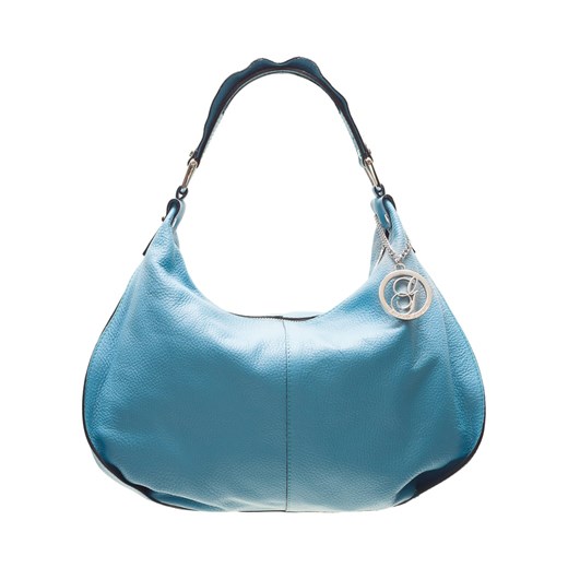 Shopper bag niebieska Glamorous By Glam matowa na ramię z breloczkiem 