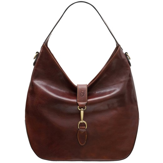 Shopper bag Glamorous By Glam matowa średniej wielkości bez dodatków ze skóry 