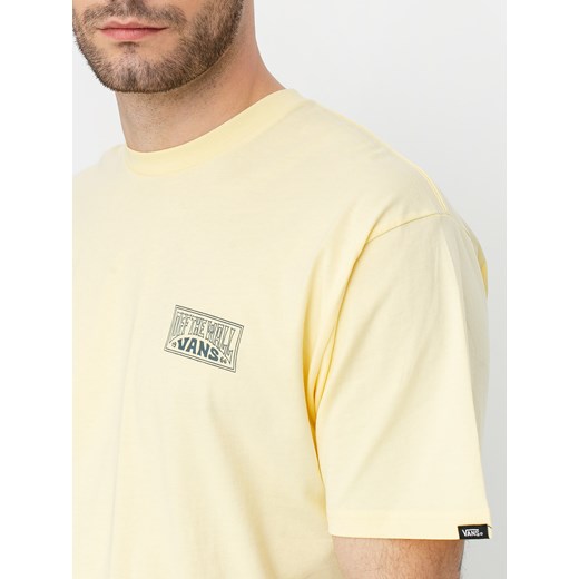 T-shirt męski Vans złoty z krótkim rękawem 