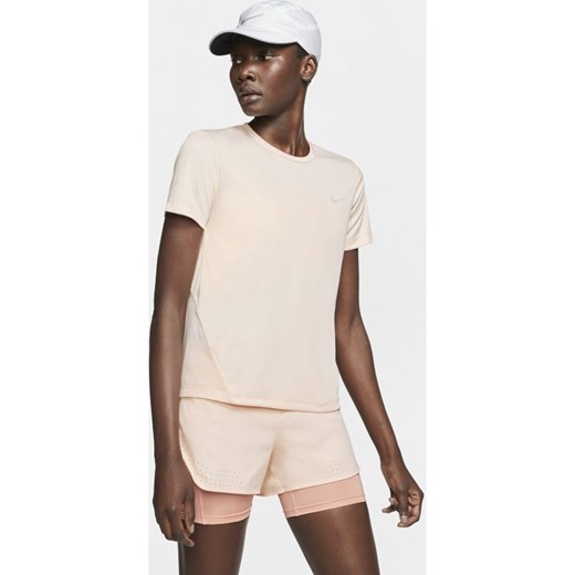 Damska koszulka z krótkim rękawem do biegania Nike Miler - Różowy Nike  XS Nike poland