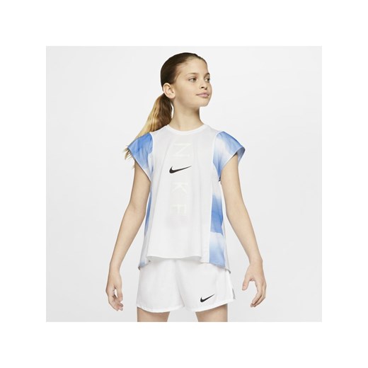 Koszulka treningowa dla dużych dzieci (dziewcząt) Nike Instacool - Niebieski Nike S okazja Nike poland