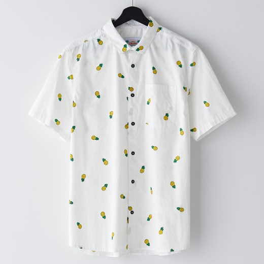 Cropp - Koszula z krótkim rękawem all over - Biały Cropp  XL 