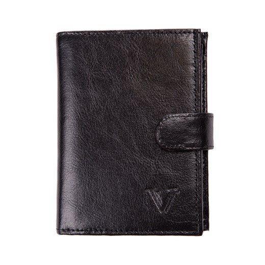 Czarny portfel z zapięciem DW2116