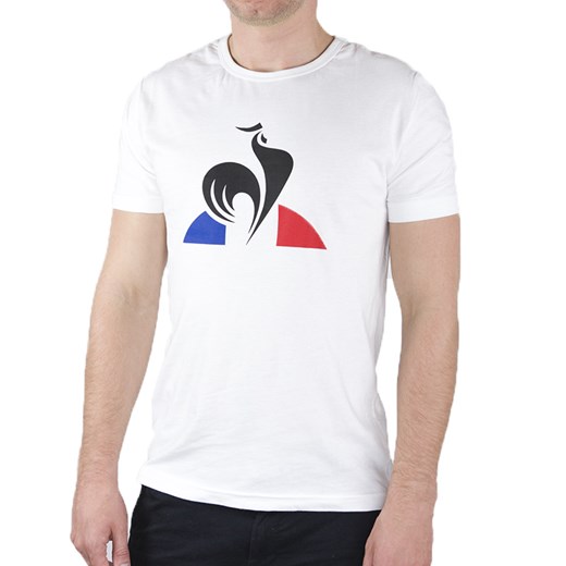 Koszulka sportowa Le Coq Sportif biała z bawełny 