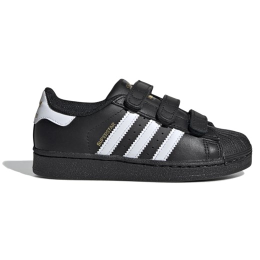 Adidas buty sportowe dziecięce na rzepy czarne bez wzorów 