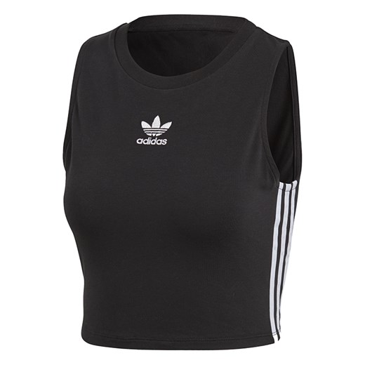 Bluzka damska Adidas w sportowym stylu z okrągłym dekoltem bez rękawów z bawełny 