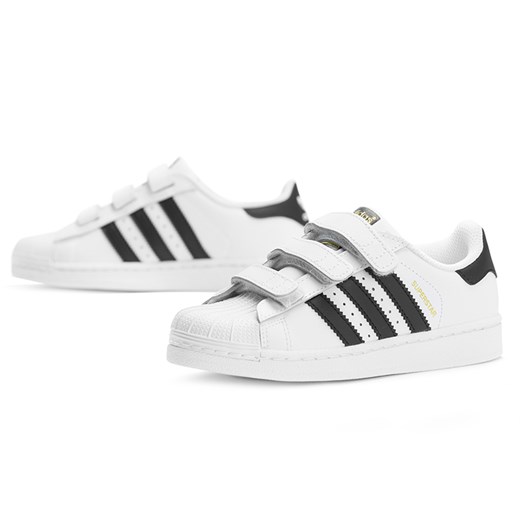 Buty sportowe dziecięce Adidas białe skórzane 