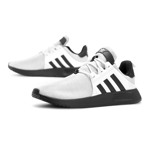 Białe buty sportowe dziecięce Adidas bez wzorów 