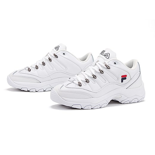 Buty sportowe damskie Fila ze skóry bez wzorów 