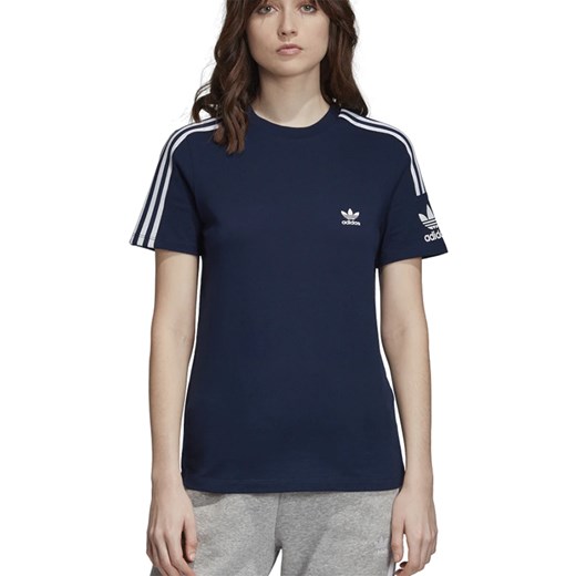 Bluzka damska Adidas bawełniana z okrągłym dekoltem bez wzorów z krótkimi rękawami na wiosnę 