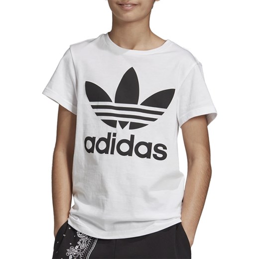 T-shirt chłopięce Adidas biały z krótkimi rękawami 