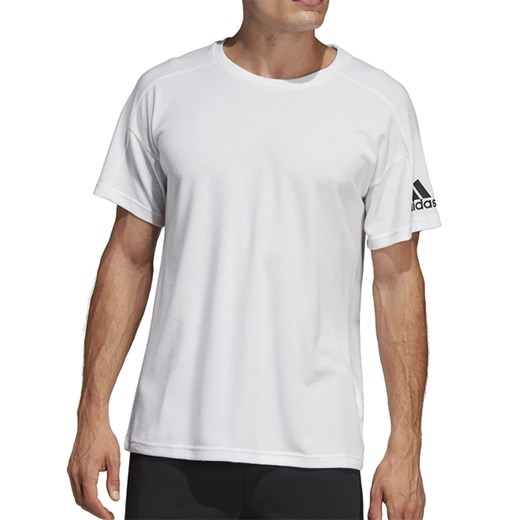 Biały t-shirt męski Adidas z krótkim rękawem 