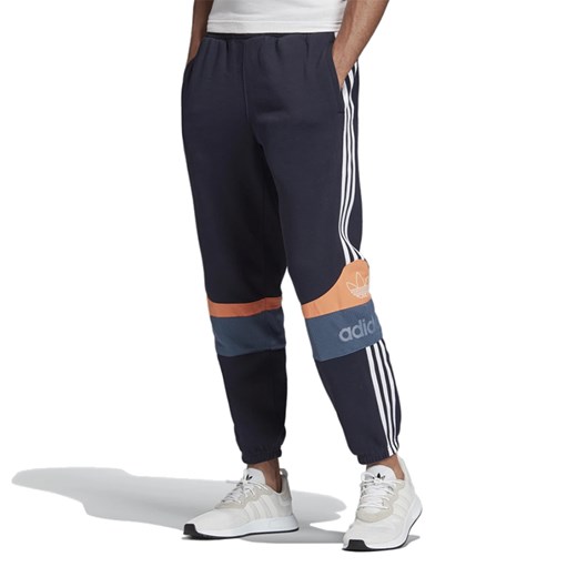 Granatowe spodnie sportowe Adidas bawełniane 