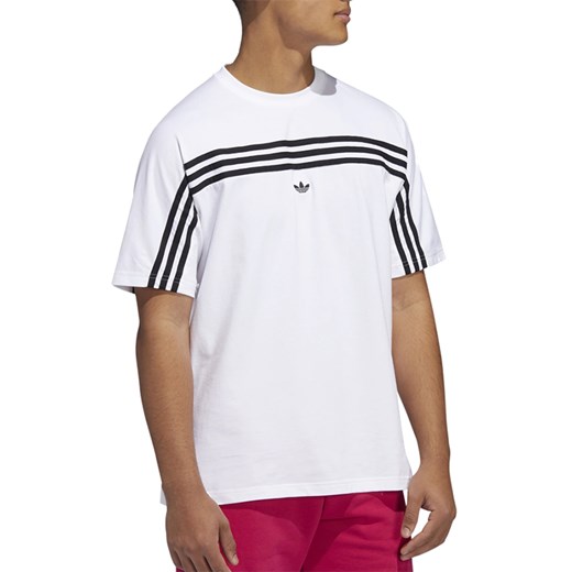 Koszulka sportowa Adidas w paski bawełniana 