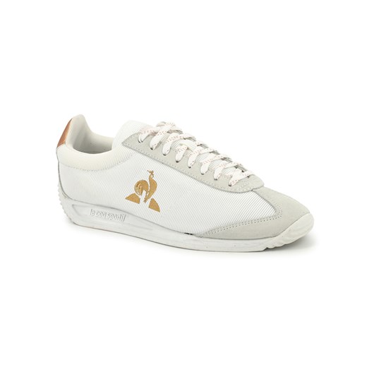 Beżowe buty sportowe damskie Le Coq Sportif wiązane płaskie bez wzorów 