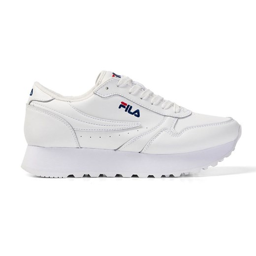 Sneakersy damskie Fila bez wzorów skórzane sportowe na platformie 