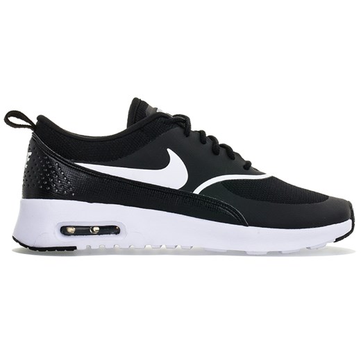 Nike buty sportowe damskie dla biegaczy air max thea wiązane czarne z gumy płaskie 