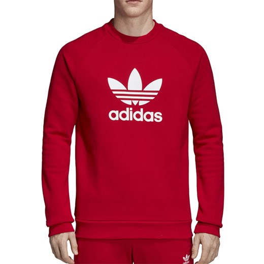 Czerwona bluza sportowa Adidas na wiosnę 