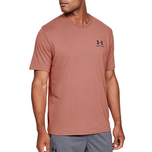 T-shirt męski różowy Under Armour sportowy z krótkimi rękawami 