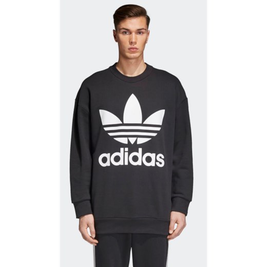Adidas bluza męska czarna z bawełny sportowa z napisami 