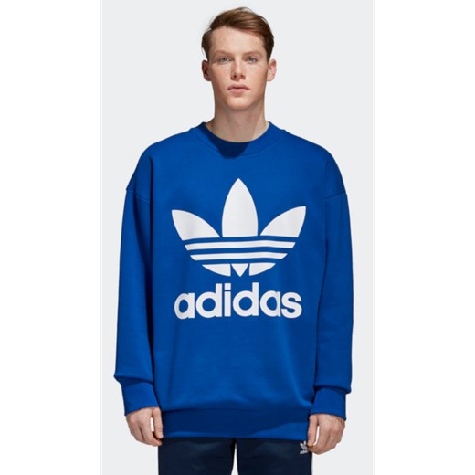 Bluza sportowa Adidas niebieska z napisem 