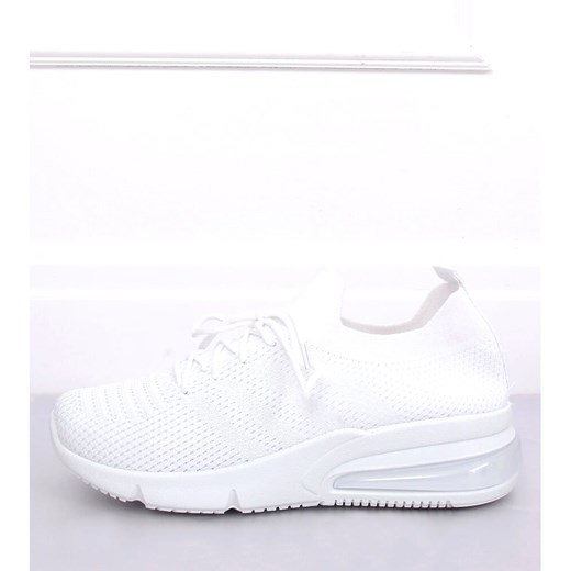 Buty sportowe damskie Butymodne białe płaskie z tkaniny 
