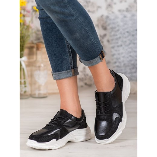 Buty sportowe damskie Vinceza młodzieżowe na platformie ze skóry 