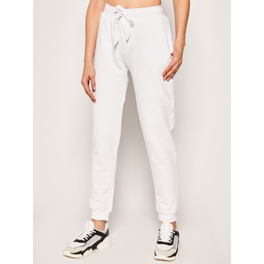 Spodnie sportowe Trussardi Jeans białe bez wzorów 