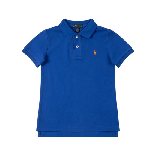 T-shirt chłopięce granatowy Polo Ralph Lauren gładki z krótkim rękawem 